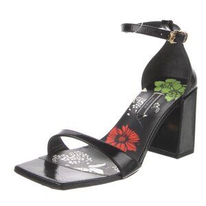 Versace Black Leather Sandals